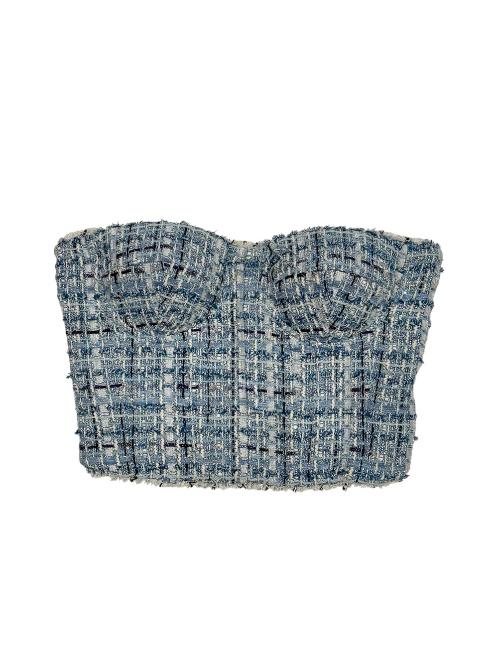 NWT Generation Love Coraline Tweed Bustier - Blue Tweed - Women's Size XS